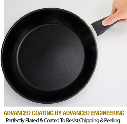 Nonstick Frying Pan Set of 2 (9.5 & 11 Inch) with Glass Lids - Skillet & Omelet Pan Cookware Set, Nickel Free Stainless Steel, Induction Compatible4