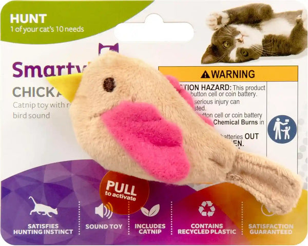 Smartykat Chickadee Chirp Electronic Sound Cat Toy, Contains Catnip, Battery Powered - Light Brown, One Size7