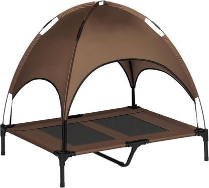 Pawhut Elevated Portable Dog Cot Cooling Pet Bed with UV Protection Canopy Shade, 48 Inch | Large Pet Bed, Outdoor Dog Cot, UV Protection Shade, Camping9