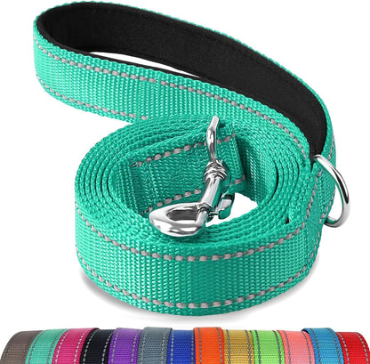 Joytale Reflective Dog Leash for Medium & Large Dogs, 6 FT X 1", Black | Heavy Duty Nylon Webbing, Padded Handle for Comfort, Visible at Night, for Walking & Training10