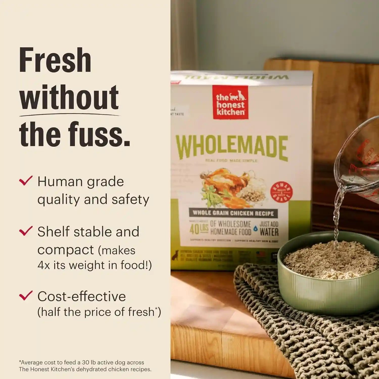 the-honest-kitchen-wholemade-whole-grain-turkey-recipe-human-grade-dehydrated-dog-food-just-add-water-supports-digestion-skin-coat-topper-for-dry-or-wet-dog-food-10-lb-box-makes-40-lbs