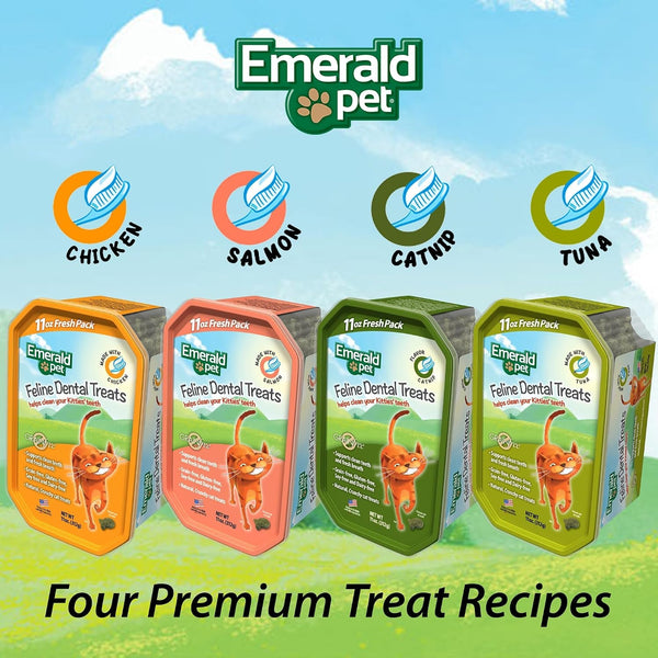 Emerald Pet Grain-Free Cat Dental Treats with Catnip – Crunchy Natural Dental Treats for Cats to Clean Teeth, Freshen Breath, and Reduce Plaque & Tartar – 11 Oz Tub7