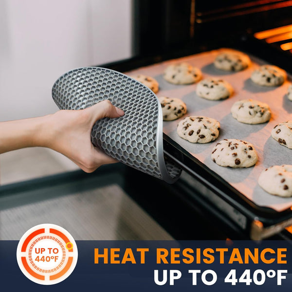 Silicone Trivet Mats 4 Heat Resistant Pot Holders Multipurpose Non-Slip Hot Pads for Kitchen Potholders, Drying Mat, Jar Opener, Spoon Holder, Coaster(Dark Grey)7