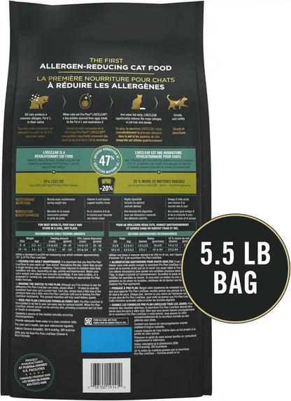 Purina Pro Plan Liveclear Cat Food Weight Management and Cat Allergen Reducer Chicken and Rice Formula - 5.5 Lb. Bag6