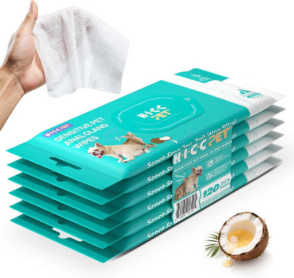 HICC PET Rear-End & External Anal Area Cleaning Deodorizing Wipes | Hydrating & Nourish Fur Dogs & Cats Grooming Wipes for Daily Cleaning11