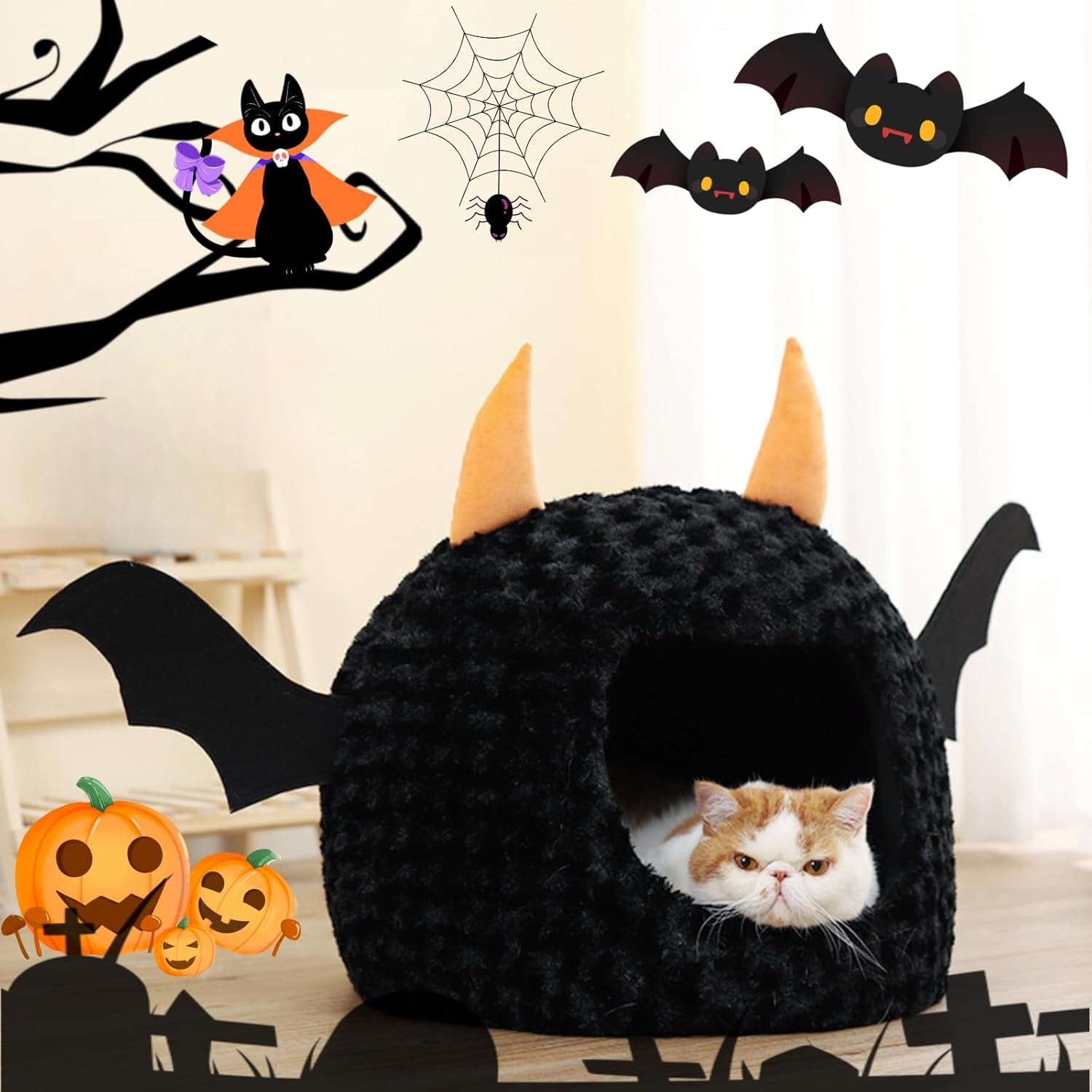 funny-cat-bed-halloween-large-cat-cave-nest-warm-cute-kitten-bed-mattress-cartoon-ultra-soft-plush-removable-cushion