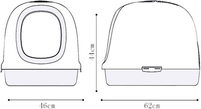 Dog Potty Training Toilet ﻿ Extra Large Litter Box Luxury Fully Enclosed Cat Toilet Pet Supplies 10 Kg Fat Available(White)2