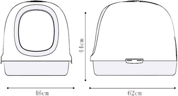 Dog Potty Training Toilet ﻿ Extra Large Litter Box Luxury Fully Enclosed Cat Toilet Pet Supplies 10 Kg Fat Available(White)2