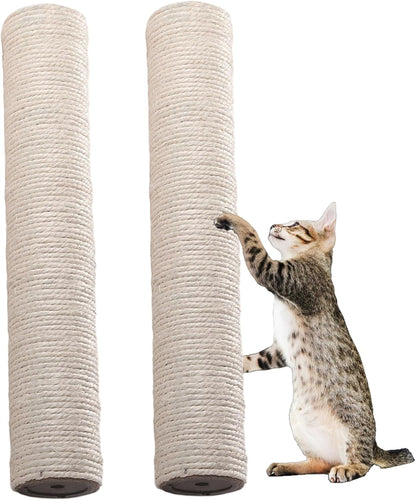 2PCS Cat Scratching Post Replacement, 20 Inch Sisal Cat Tree Replacement Post, 8Mm Bolts, Easy to Install5