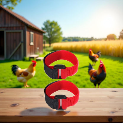 2Pcs Red Crow Rooster Collar, Crow Collar Rooster Collarno Crow Noise Neck Belt for Roosters Collars, Harnesses and Leashes Nylon Prevent Chickens from Screaming Basic Dog Collars Basic Collars8