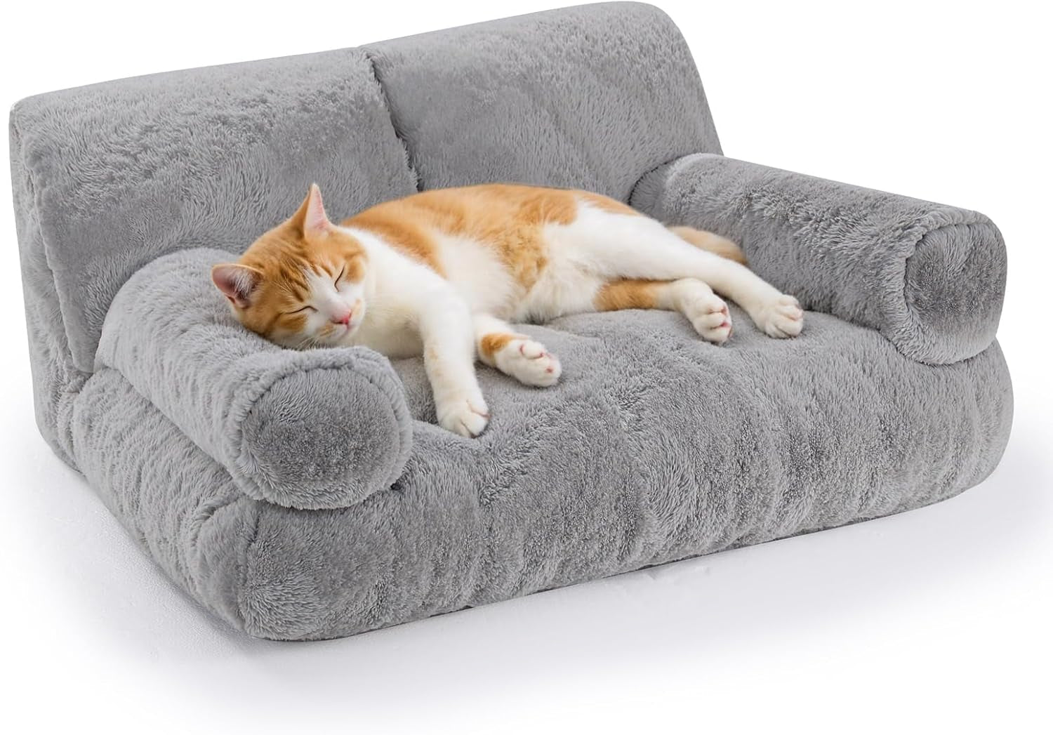 gimars-upgrade-large-cat-bed-for-indoor-cats-added-10-more-stuff-sponge-orthopedic-pet-couch-beds-with-bolstered-edges-fluffy-washable-removable-cover-anti-slip-base-grey-10-more-stuff-sponge-orthopedic-pet-couch-with-bolstered-edges-fluffy-washable-removable-cover-anti-slip-base