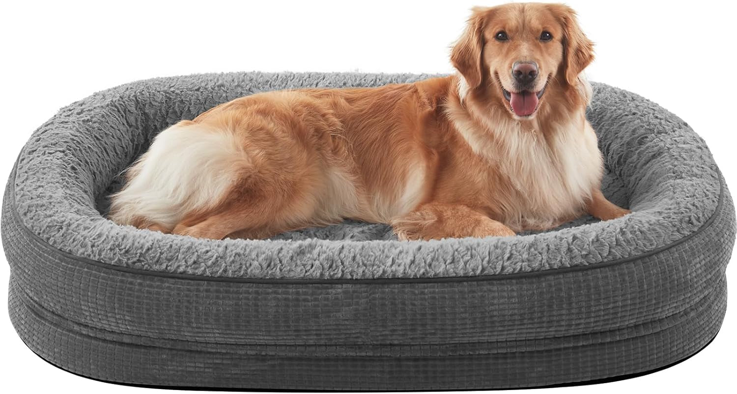 joejoy-orthopedic-dog-beds-large-sized-dog-xl-egg-crate-memory-foam-pet-couch-bed-with-bolster-sides-waterproof-lining-removable-washable-cover-non-slip-bottom-grey