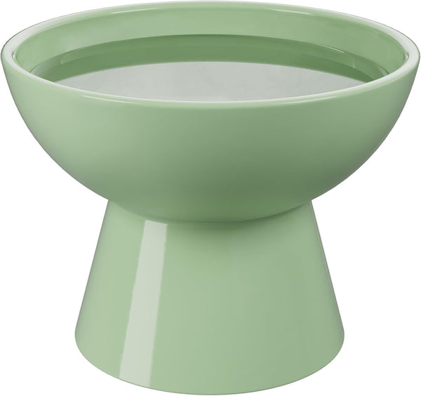 Loejan Elevated Cat Food and Water Bowls Set, Extra Wide and Raised Ceramic Bowls, Anti-Vomit Whisker-Free Pressure Cat Feeder for Kittens to Adult Cats and Small Dogs (White, Water Bowl)12