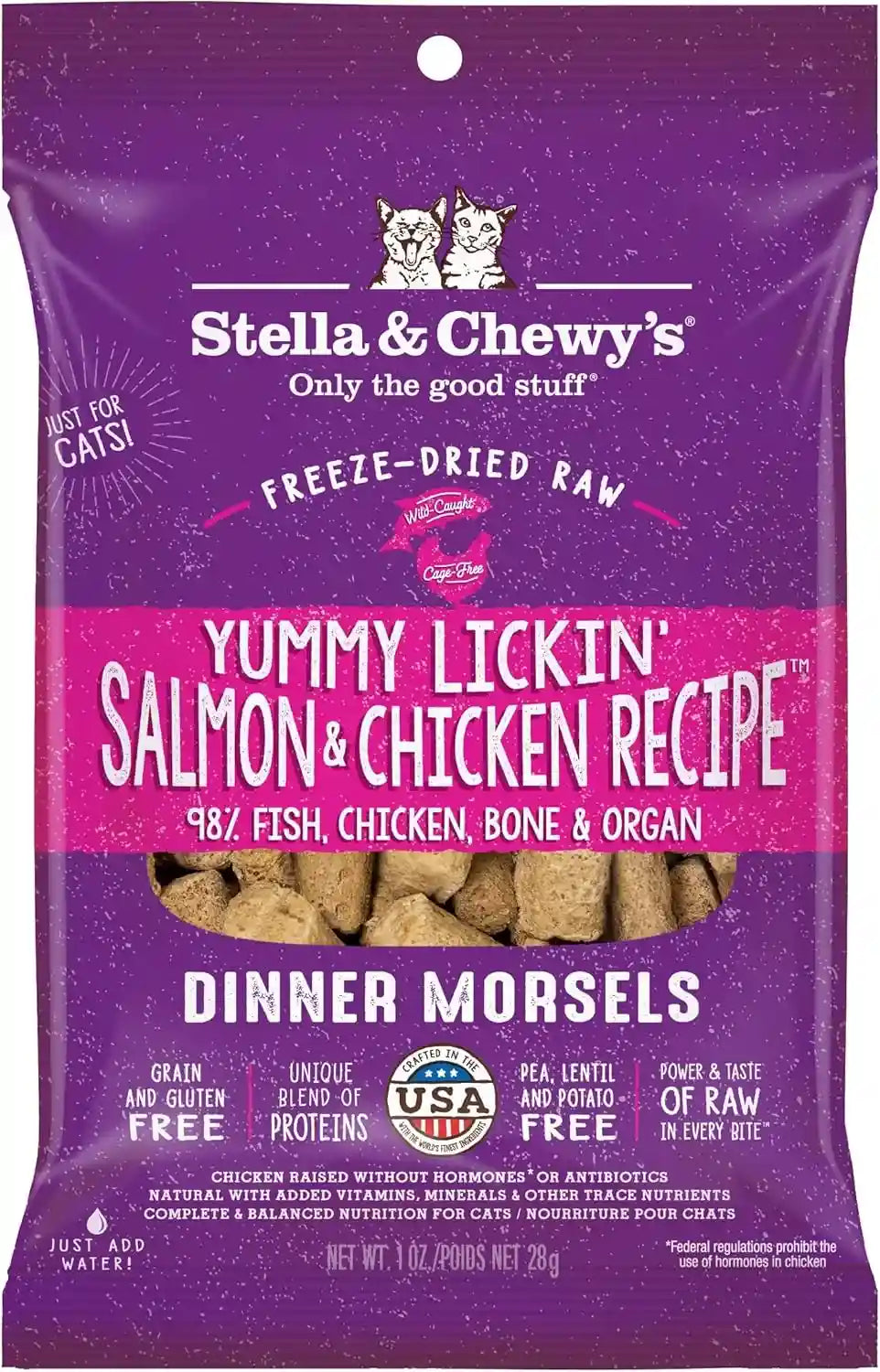 stella-chewys-freeze-dried-raw-cat-dinner-morsels-premium-chicken-recipe-with-98-cage-free-meat-organs-natural-grain-free-cat-kitten-food-made-in-usa-3-5-oz