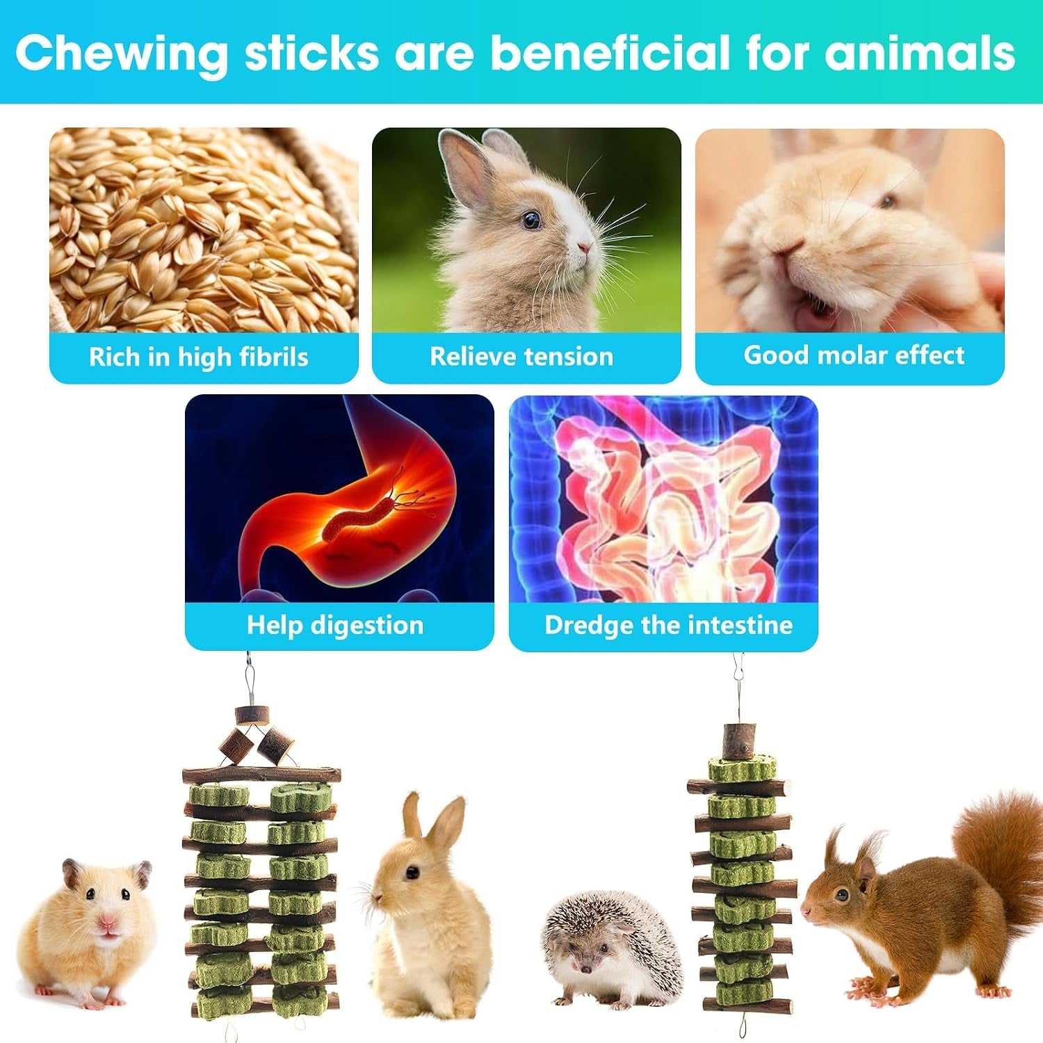wdefun-natural-apple-wood-clover-cake-teeth-grinding-toy-string-rabbit-snack-chewing-toy-safe-and-durable-pet-teeth-grinding-rod-caring-for-dental-health