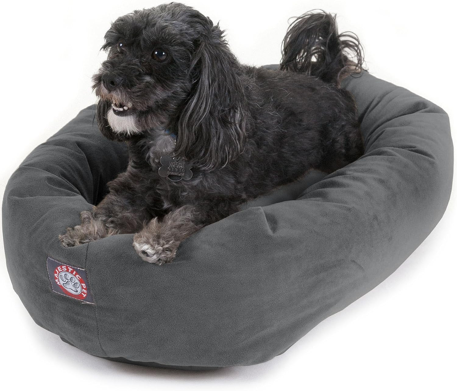 majestic-pet-32-inch-suede-calming-dog-bed-washable-cozy-soft-round-dog-bed-with-spine-support-for-dogs-to-rest-their-head-fluffy-donut-dog-bed-32x23x7-inch-round-pet-bed-medium-sage