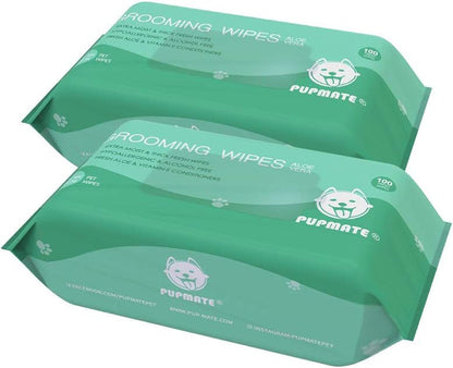 Pet Wipes for Dogs & Cats, Extra Moist & Thick Grooming Puppy Wipes with 100 Fresh Counts, Aloe Vera/Nature9