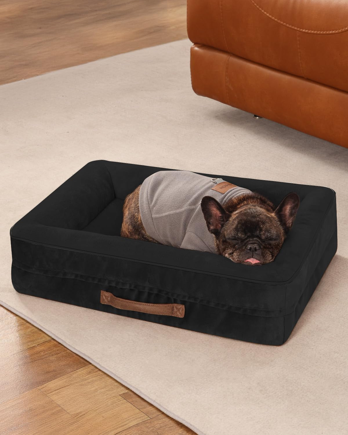 upvilla-orthopedic-dog-bed-xl-four-sided-dog-sofa-washable-cover-gray