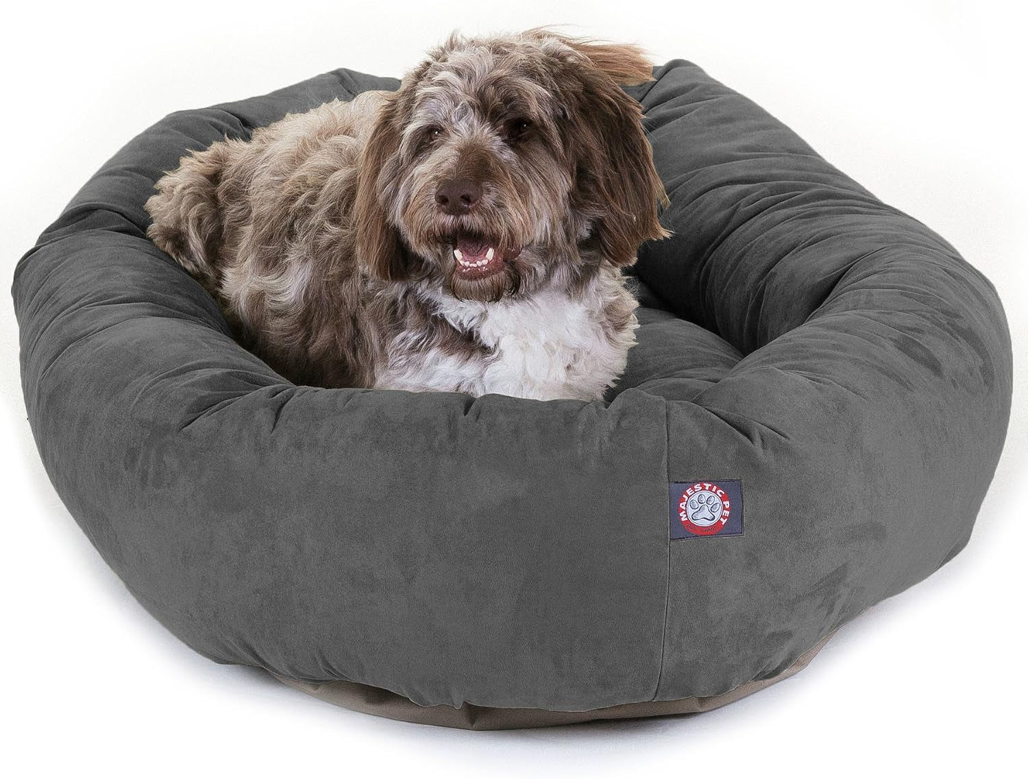 majestic-pet-32-inch-suede-calming-dog-bed-washable-cozy-soft-round-dog-bed-with-spine-support-for-dogs-to-rest-their-head-fluffy-donut-dog-bed-32x23x7-inch-round-pet-bed-medium-sage