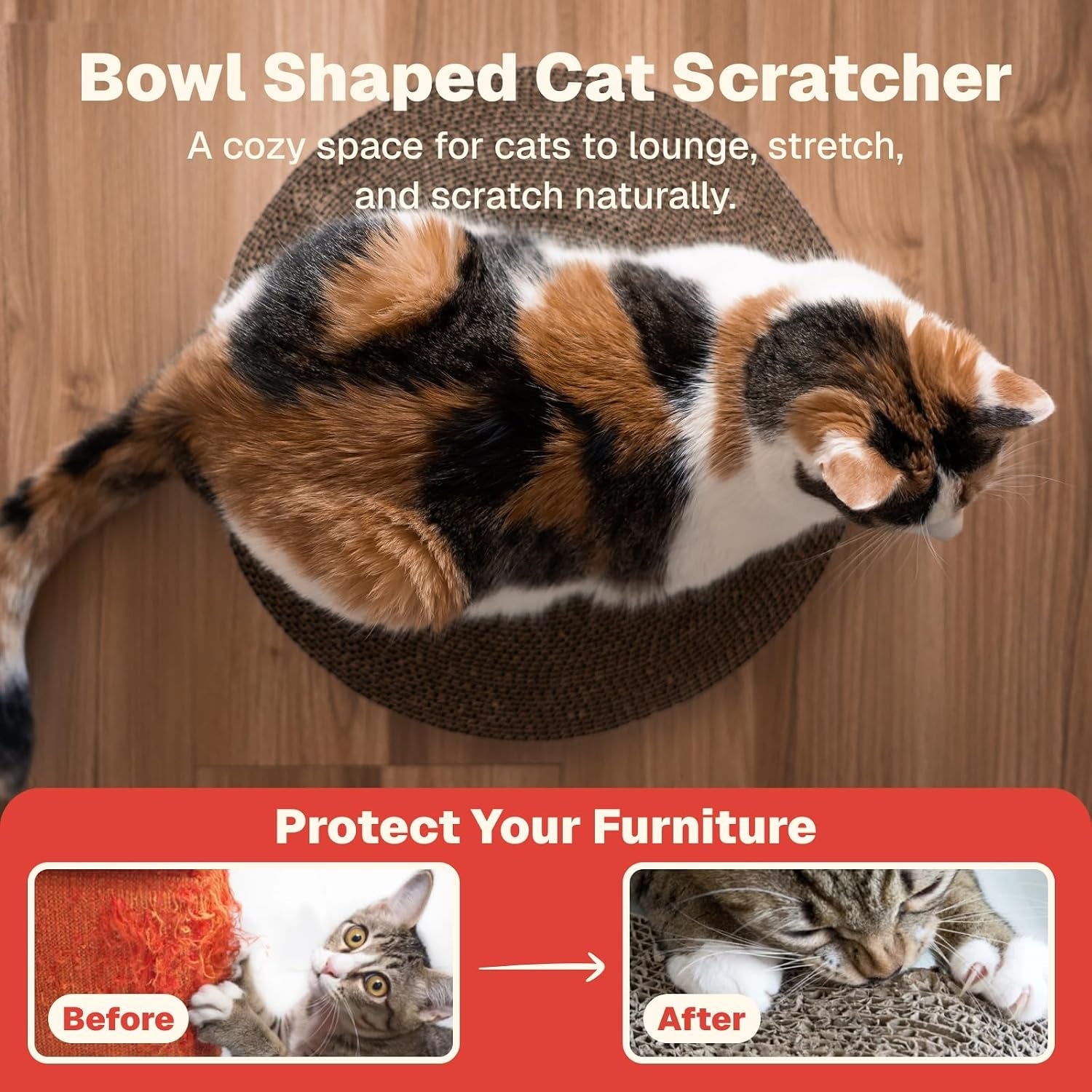 sellys-den-bowl-shaped-round-cardboard-cat-scratcher-with-catnip-for-lounging-and-scratching-16-inches