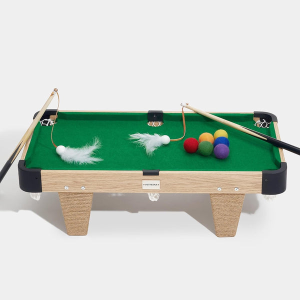 VETRESKA 4 in 1 Cat Toys Mini Pool Table, Gift for Cats, Feather Wand Toy Cat Billiard Ball Puzzle Toy, Pool Table with Scratching Post, Cat Interactive Exercise Play Rest Beds & Furniture | Cats Toys Gift, Feather Wand Toy Cat Billiard Ball Puzzle Toy, Pool Table W/ Scratching Post Activity Fun Furniture9