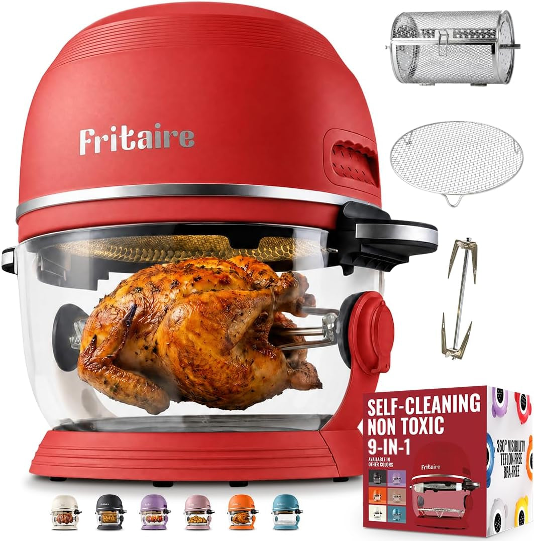 non-toxic-air-fryer™-pro-9-in-1-glass-air-fryer-self-cleaning-5-quart-rotisserie-and-tumbler-400f-vortex-for-even-cooking-bpa-free-teflon-free-recrisp-roast-bake-cherry