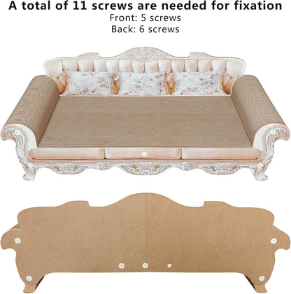 Miwoowim 31.5" Extra Large Cat Scratcher Sofa, Durable Cardboard Lounge Bed | Luxury Durable Corrugated Scratching Board Couch for Big Cats, Infinity Modern Stylish Lounger, Protects Furniture3