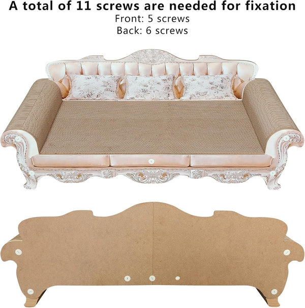 Miwoowim 31.5" Extra Large Cat Scratcher Sofa, Durable Cardboard Lounge Bed | Luxury Durable Corrugated Scratching Board Couch for Big Cats, Infinity Modern Stylish Lounger, Protects Furniture3