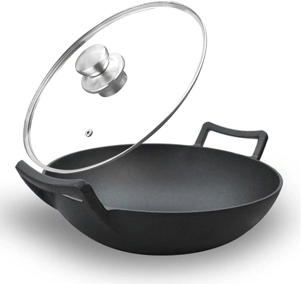 Cast Iron Wok (Wok with Lid 12 Inch)1