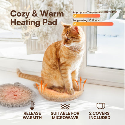 Cat Litter Box Set, Small Cat Kitten Starter Kit with Litter Scoop & Heated Cat Bed with 2 Cozy Covers9