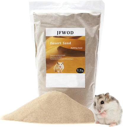 Hamster Bath Sand, 3Lb Dust Free Desert Sand or Potty Litter Sand for Hamster Chinchillas Gerbil Syrian Mice Small Animals(Beige)13
