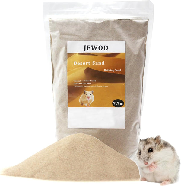 Hamster Bath Sand, 3Lb Dust Free Desert Sand or Potty Litter Sand for Hamster Chinchillas Gerbil Syrian Mice Small Animals(Beige)13