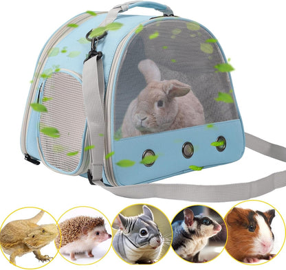 Bearded Dragon Travel Carrier,Lizards Carrier, Small Animal Travel Carrier for Sugar Glider Hedgehog Rat Parrot Bird Guinea Pig, Portable Guinea Pig Travel Bag for 222
