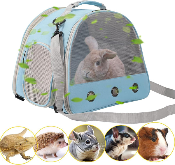 Bearded Dragon Travel Carrier,Lizards Carrier, Small Animal Travel Carrier for Sugar Glider Hedgehog Rat Parrot Bird Guinea Pig, Portable Guinea Pig Travel Bag for 222