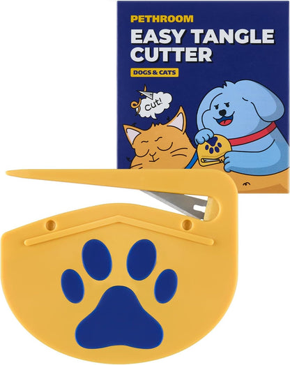PETHROOM Easy Tangle Cutter for Dogs & Cats, Professional Dematting Tool | Cat Matted Fur Remover with Steel Blade, Safe & Gentle Pet Grooming Comb for Long & Medium Coats1