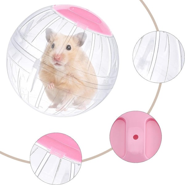 Hamster Exercise Ball, 5.7 Inch Transparent Running Wheel for Dwarf Hamsters to Reduce Boredom and Increase Activity | Dwarf Hamsters Exercise Ball to Reduce Boredom and Increase Activity6