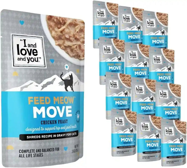 I and LOVE and YOU Feed Meow Tummy Wet Cat Food - Tuna + Pumpkin - Digestion Support, Grain Free, Shredded, 3Oz Pack of 1210