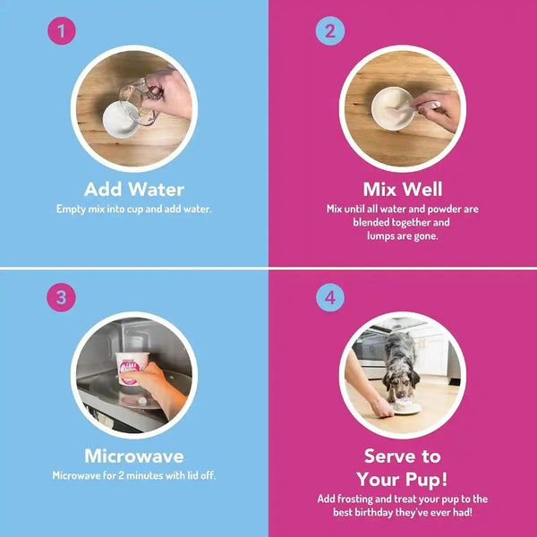 Cuppy Cake Microwave Dog Birthday Cake in a Cup - Ready in 2 Min, Just Add Water and Microwave, All Natural, Pupfetti Sprinkles, Made in USA (Woman Owned)4