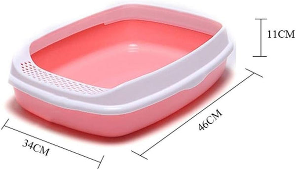 Dog Potty Training Toilet ﻿ Open Cat Litter with Pedal Toilet Large Space Capacity Sand Bowl Pet Supplies(Pink)2
