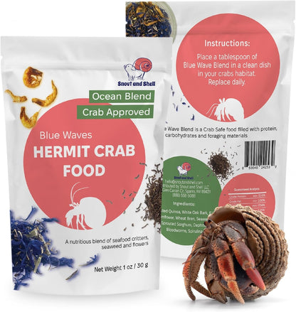 Natural Hermit Crab Food – High-Protein Hermit Food with Real Fruit and Sprouted Grains – 65 G (2.3 Oz) Crab Food for Pet Hermit Crabs by Snout and Shell15