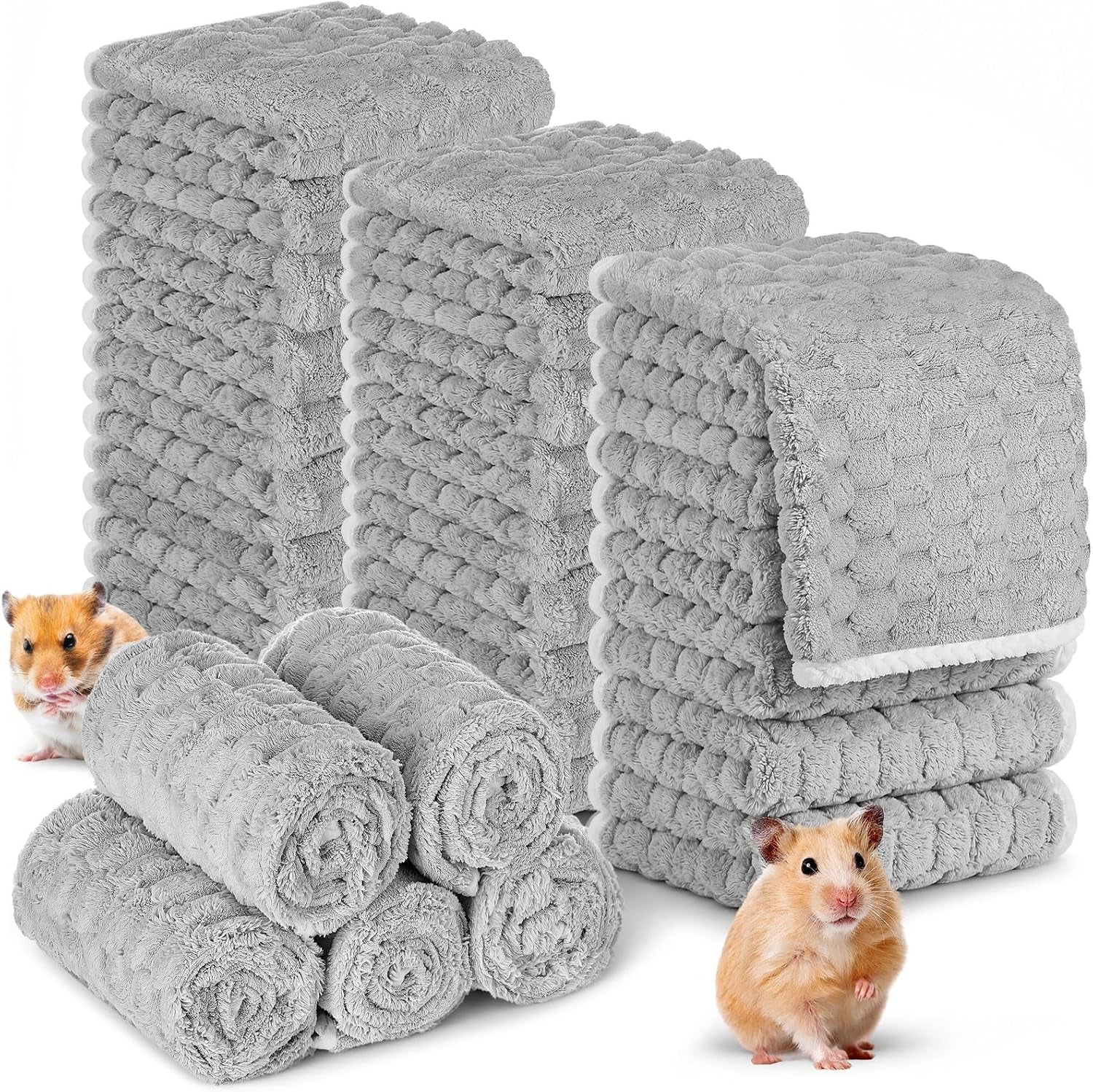 moukeren-20pcs-guinea-pig-fleece-bedding-blankets-bulk-washable-small-animal-fleece-cage-liners-pet-wash-cloth-sleeping-mat-cover-for-hamster-chinchilla-rabbit-hedgehogmulticolor-12-x-12-inch