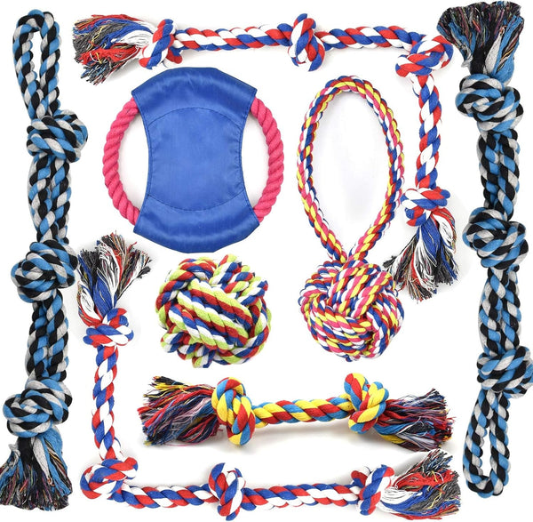 LECHONG Dog Toys for Aggressive Chewers Tough Rope Chew Toys for Large and Medium Dog 3 Feet 5 Knots Indestructible Cotton Rope for Large Breed Dog Tug of War Dog Toy Teeth Cleaning9