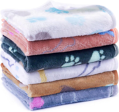 Yedsintu 6 Pcs Absorbent Guinea Pig Blankets Washable Small Animal Fleece Bedding Cage Liners Reusable Pet Pee Pad Sleep Mat Pad Cover for Hamster Ferret Rabbit Chinchilla Hedgehog (16"X24")11