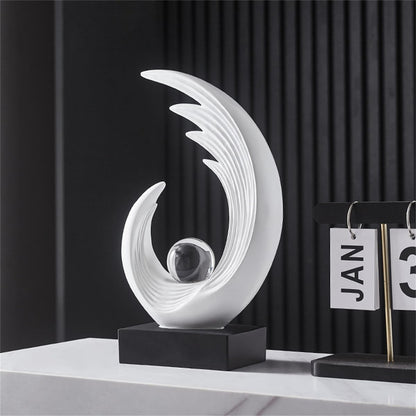 Modern Sculptures Dinning Room Shelf Decor Home Décor Accents | Abstract Art Accessories Decoration for Coffee Table Entryway Console Office Desk Living Room Shelves Housewarming Gift5