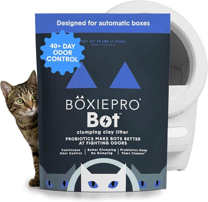 Boxie Probiotic Clumping Cat Litter 40+ Day Odor Control Dust Free 16 Lb13