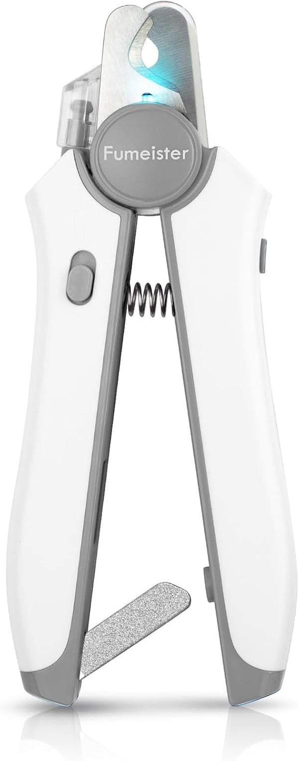 Type-C Rechargeable Dog & Cat Nail Clippers - LED Pet Nail Trimmer Extra Sharp for Small & Medium Dogs (Gray)1