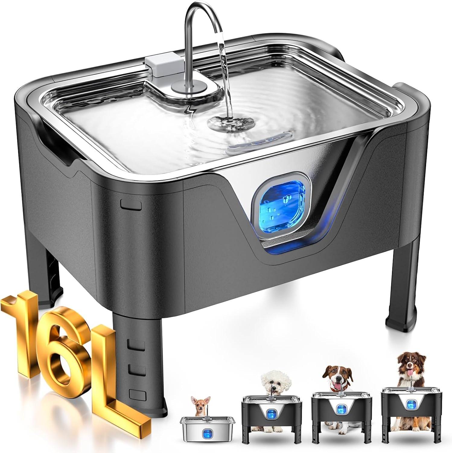 4-2gal-dog-water-fountain-for-large-dogs-16l-stainless-steel-large-dog-fountain-water-bowl-with-deeper-wider-drinking-tray-automatic-pet-water-dispenser-with-visible-window-for-multi-pets-families