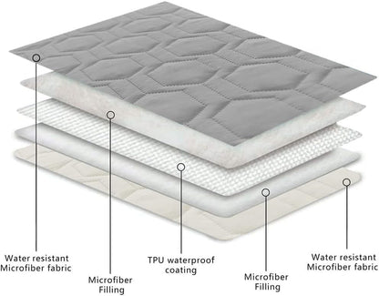50X40 Inch Waterproof and Anti-Slip Dog Bed Cover and Pet Blanket Sofa Pet Bed Mat, Car Incontinence Mattress Protectors Furniture Couch Cover for Most Cats Dogs,Pets(Light Grey)5